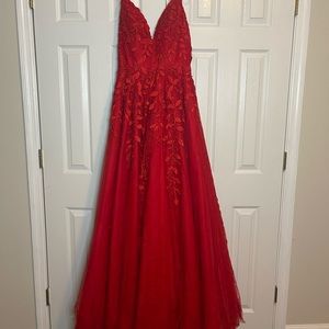 Amarra red prom dress